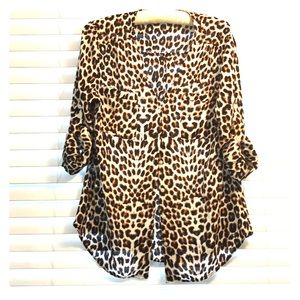 Express leopard print top
